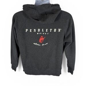Pendleton Mens Full-Zip Whisky Hooded Jacket "Let'er Buck" Size Small Gray -1654